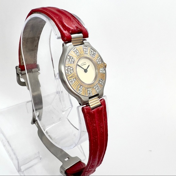 CARTIER MUST 21 Quartz 28mm 0.41TCW Diamond Watch main image 5